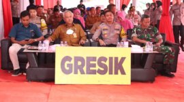 Kapolres Gresik AKBP Rovan Richard Mahenu hadiri penanaman Jagung serentak 1 juta Ha di Panceng