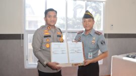 Kapolres Nganjuk AKBP Siswantoro MOU dengan Rutan Kelas IIB