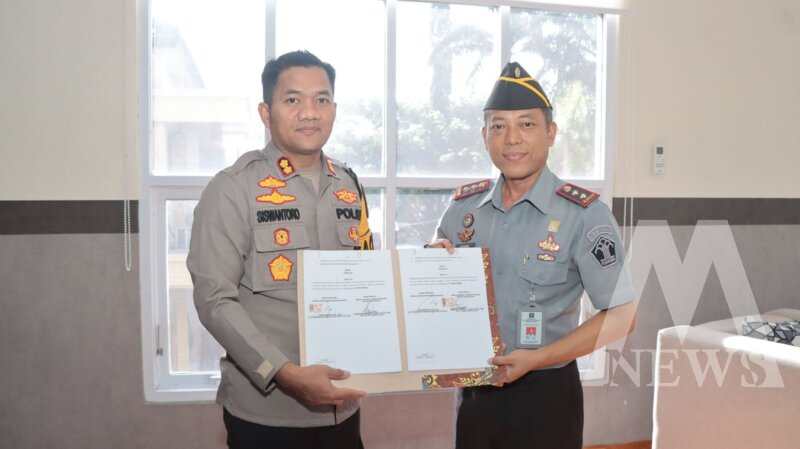 Kapolres Nganjuk AKBP Siswantoro MOU dengan Rutan Kelas IIB