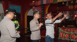 Kapolres Nganjuk AKBP Siswantoro cek Klenteng Kertosono dan Sukomoro