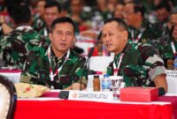 Dankodiklatal Letjen TNI Marinir Nur Alamsyah di Rapim TNI 2025