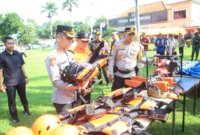 Kapolres Bondowoso AKBP Harto Agung Cahyono cek persiapan hadapi Bencana Hidrometeorologi