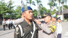 Kapolres Nganjuk AKBP Siswantoro saat gelar Apel Operasi Keselamatan Semeru