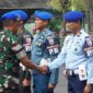 Danpusdik Pomal Kodiklatal Kolonel Laut (PM) Triono Adi Susilo saat Upacara Gelar Operasi Gaktib dan Yustisi Polisi