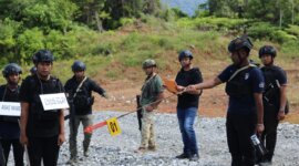 Satgas Ops Damai Cartenz gelar rekonstruksi penembakan Anggota Brimob