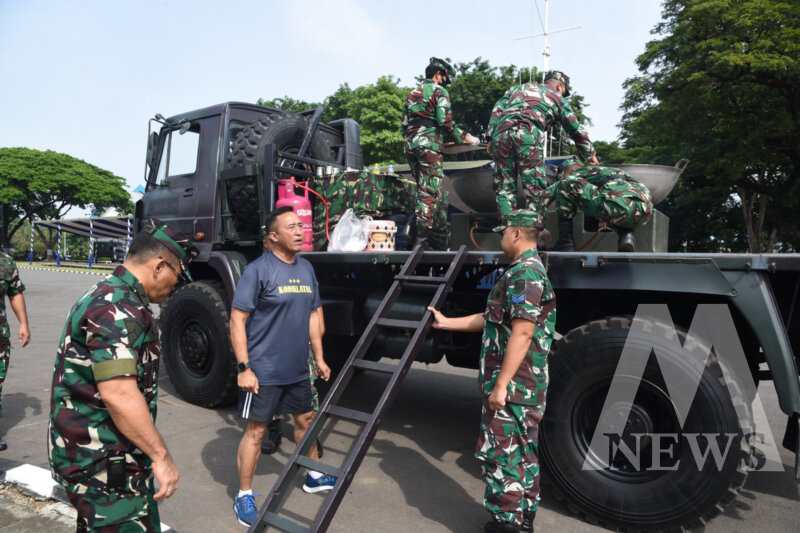 Dankodiklatal Letjen TNI Marinir Nur Alamsyah saat tinjau gladi bersih