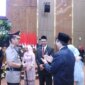Kapolres Bojonegoro AKBP Mario Prahatinto hadiri sertijab Bupati Bojonegoro