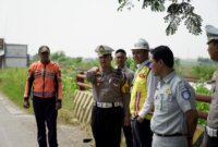 Satlantas Polres Gresik Survey jalur Blackspot dan Trouble Spot