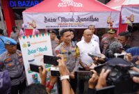 Kapolres Ponorogo AKBP Andin Wisnu gelar bazar murah Ramadhan