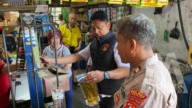Satgas Pangan Polres Nganjuk sidak ke pasar tradisional