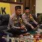 Kapolres Gresik AKBP Rovan didampingi Wakapolres Kompol Danu saat buka puasa bareng Media