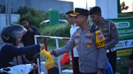Kapolres Gresik AKBP Rovan saat gelar Kenduri Takjil Bumi Wali
