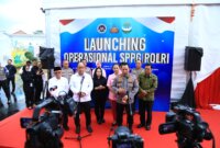 Kapolri Jenderal Pol Listyo Sigit Prabowo saat launching operasional SPPG Polri