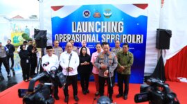 Kapolri Jenderal Pol Listyo Sigit Prabowo saat launching operasional SPPG Polri