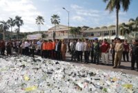 Polres Jember gelar pemusnahan BB miras dan Okerbaya