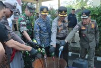 Polres Nganjuk bersama forkopimda lakukan pemusnahan BB