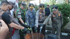 Polres Nganjuk bersama forkopimda lakukan pemusnahan BB
