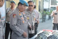 Polres Nganjuk gelar pemeriksaan senjata api rutin