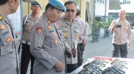 Polres Nganjuk gelar pemeriksaan senjata api rutin