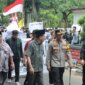 Kapolres Nganjuk AKBP Siswantoro saat Apel Pengamanan Unras Aliansi Mahasiswa