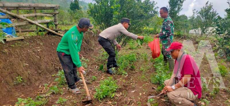 Polsek Ngetos tinjau lahan pekarangan warga
