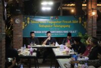 Kapolres Tulungagung AKBP Muhammad Taat Resdi di acara pertemuan rutin pencak silat