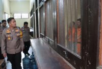 Kapolres Nganjuk AKBP Siswantoro Cek Ruang Tahanan