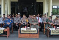 Kapolres Nganjuk AKBP Siswantoro saat Apel Gelar Pasukan