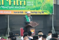 Polres Nganjuk Sholat Id bersama masyarakat