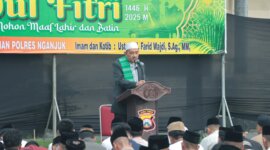 Polres Nganjuk Sholat Id bersama masyarakat