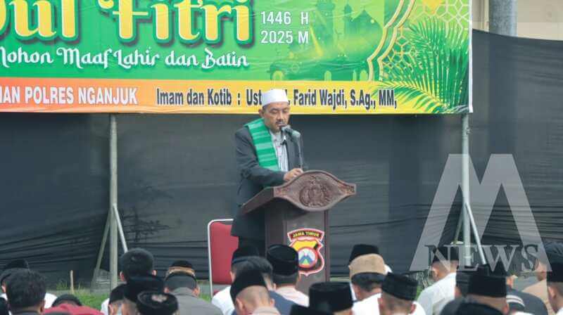 Polres Nganjuk Sholat Id bersama masyarakat