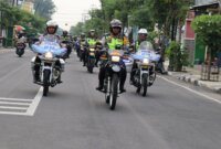 Kapolres Bojonegoro AKBP Mario Prahatinto patroli rute mudik lebaran