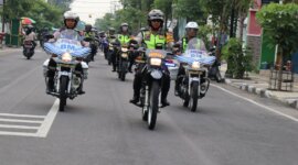 Kapolres Bojonegoro AKBP Mario Prahatinto patroli rute mudik lebaran