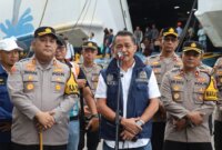 Kapolres Pelabuhan Tanjung Perak AKBP Wiliam Cornelis Tanasale didampingi PJU cek obyek vital di GSN