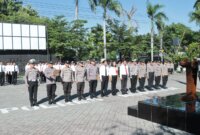 Kapolres Nganjuk AKBP Siswantoro pimpin apel pagi