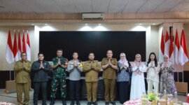 Kapolres Gresik AKBP Rovan Richard Mahenu saat Halal Bihalal