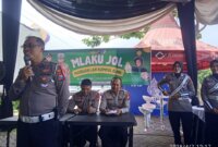 Satlantas Polres Gresik di acara Mlaku Jol