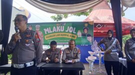 Satlantas Polres Gresik di acara Mlaku Jol