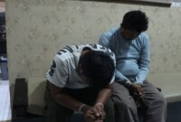 Tersangka diamankan Polisi beserta barang buktinya