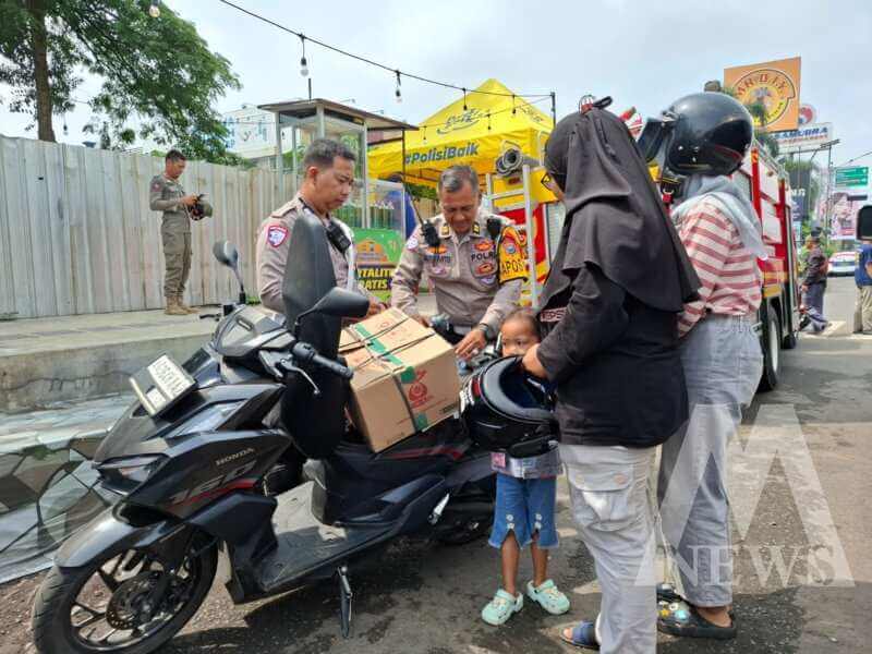 Satlantas Polres Kediri Kota bantu pemudik