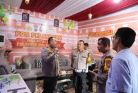 Kapolresta Malang Kota Kombespol Nanang didampingi Kasatlantas Kompol Agung Fitransyah