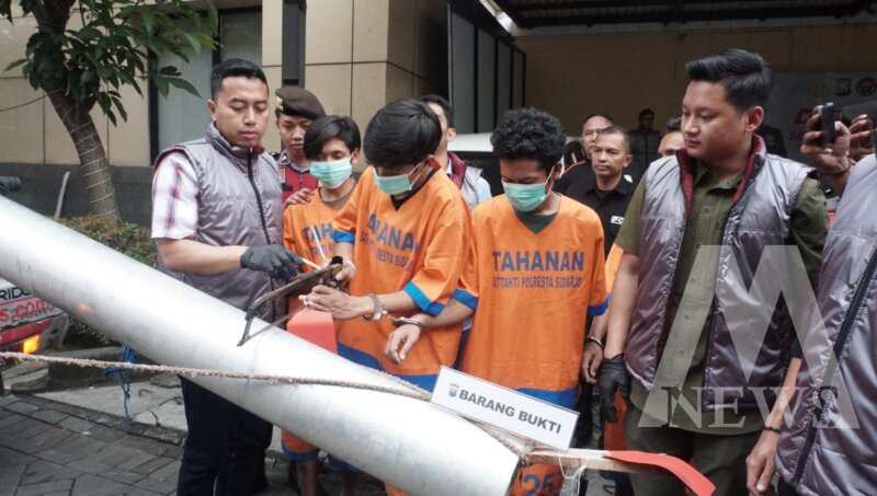 Polisi tangkap 4 tersangka beserta barang buktinya