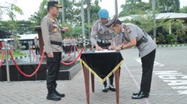 Kapolres Nganjuk AKBP Siswantoro pimpin sertijab Kasat Intelkam, Reskrim dan Kapolsek Ngetos