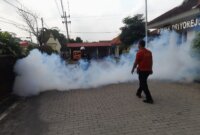 Polsek Driyorejo lakukan Fogging Disinfektan dan Anti DBD