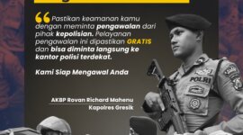 Layanan Gratis Pengawalan Polres Gresik