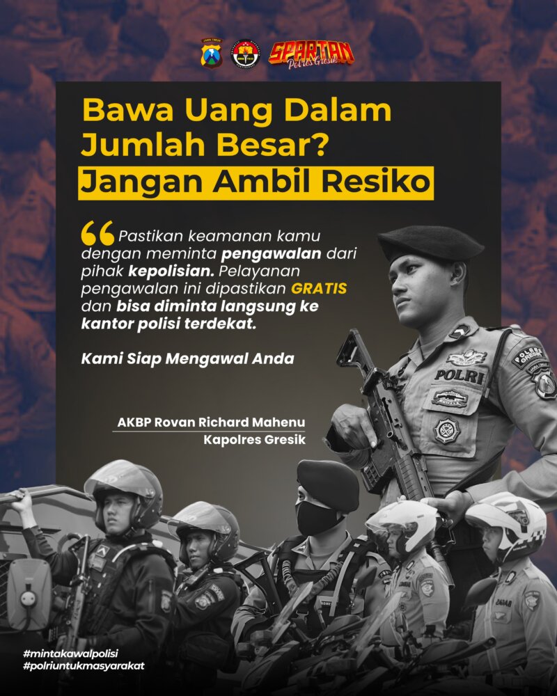 Layanan Gratis Pengawalan Polres Gresik