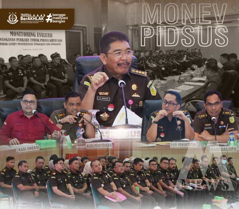 Kejati Jatim gelar monev penanganan perkara tipidsus dan pemulihan kerugian negara