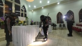 Polres Bojonegoro sterilisasi gereja