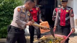 Satsamapta Polres Situbondo gelar bakti religi di Gereja