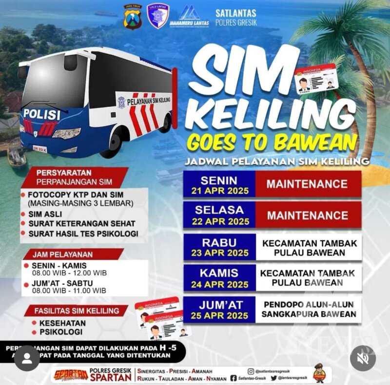 Polres Gresik hadirkan layanan SIM di Bawean